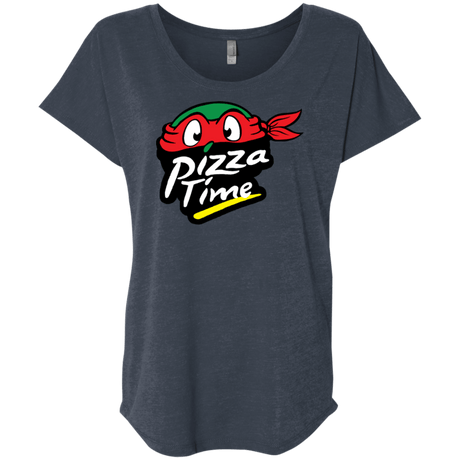 T-Shirts Vintage Navy / X-Small Pizza Time Triblend Dolman Sleeve