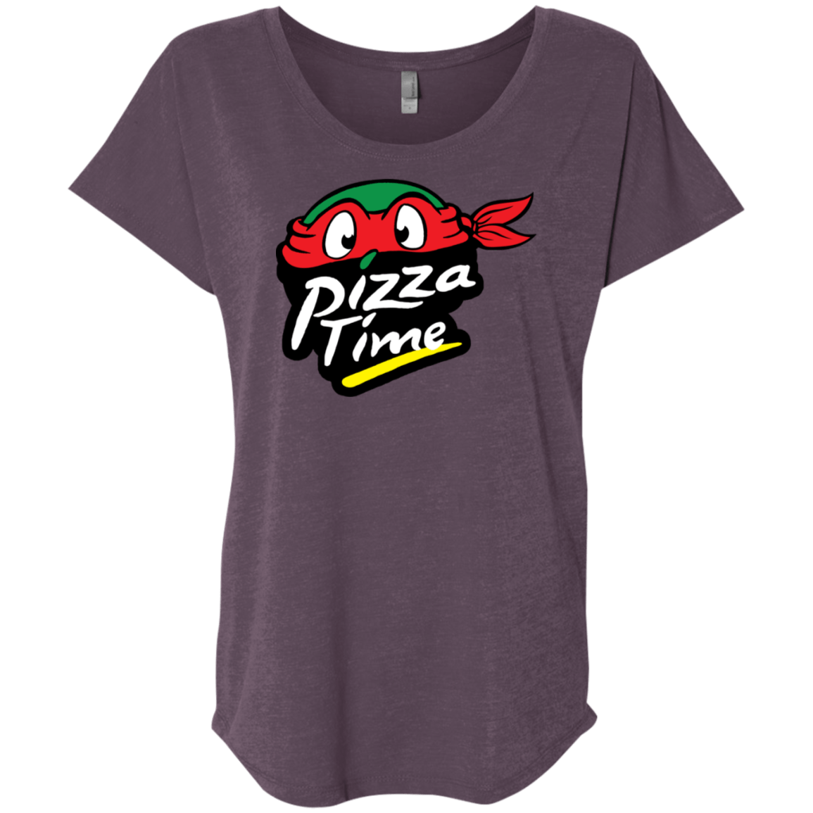 T-Shirts Vintage Purple / X-Small Pizza Time Triblend Dolman Sleeve