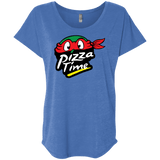 T-Shirts Vintage Royal / X-Small Pizza Time Triblend Dolman Sleeve