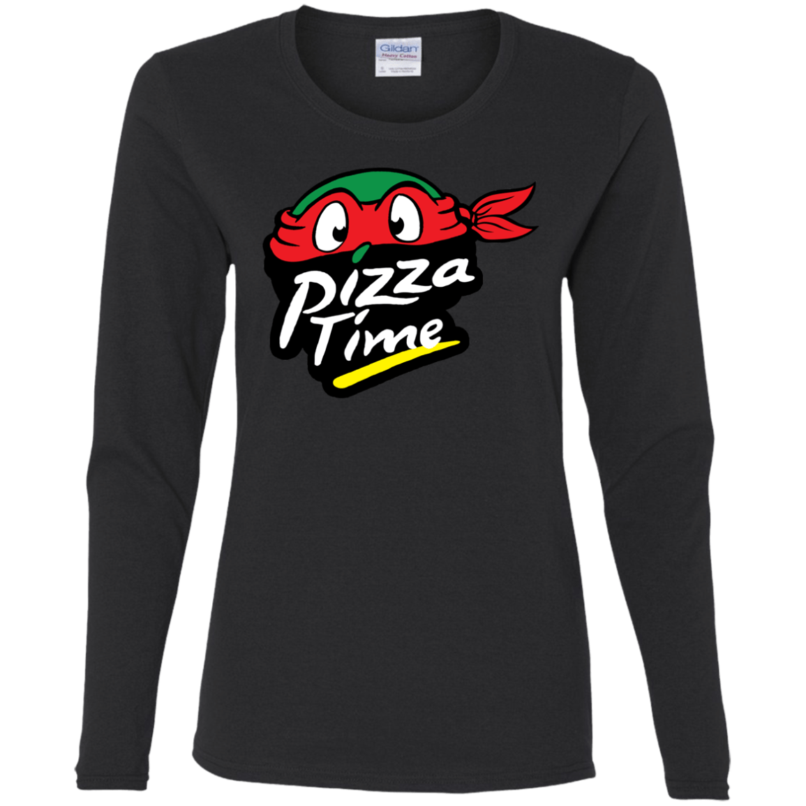 T-Shirts Black / S Pizza Time Women's Long Sleeve T-Shirt