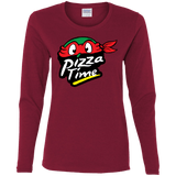 T-Shirts Cardinal / S Pizza Time Women's Long Sleeve T-Shirt