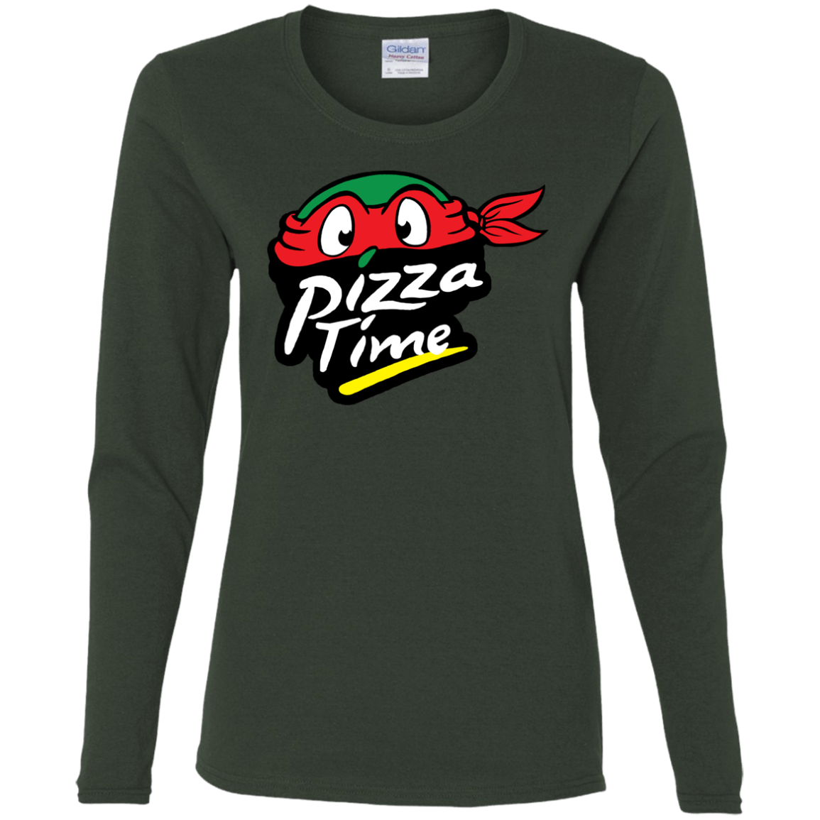 T-Shirts Forest / S Pizza Time Women's Long Sleeve T-Shirt