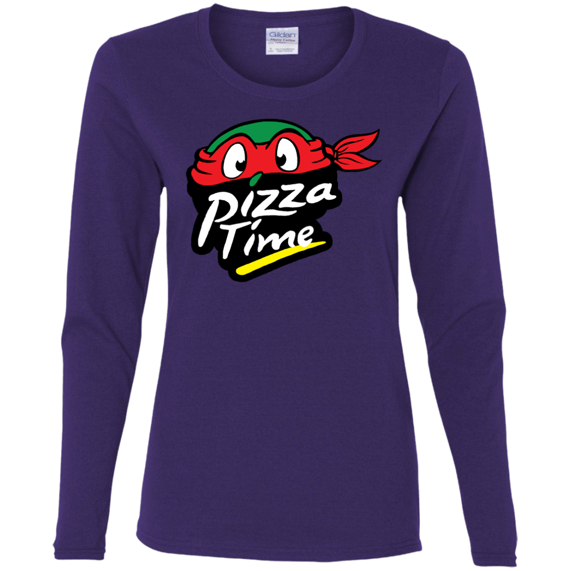 T-Shirts Purple / S Pizza Time Women's Long Sleeve T-Shirt