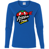 T-Shirts Royal / S Pizza Time Women's Long Sleeve T-Shirt