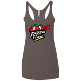 T-Shirts Macchiato / X-Small Pizza Time Women's Triblend Racerback Tank