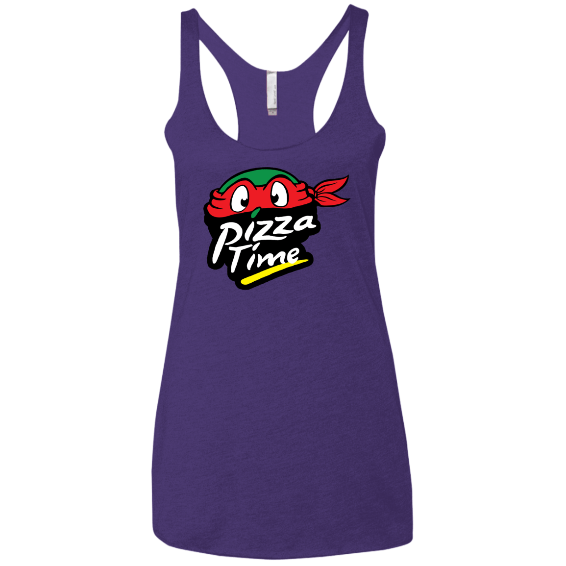 T-Shirts Purple Rush / X-Small Pizza Time Women's Triblend Racerback Tank