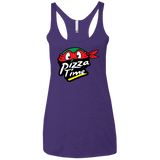 T-Shirts Purple Rush / X-Small Pizza Time Women's Triblend Racerback Tank