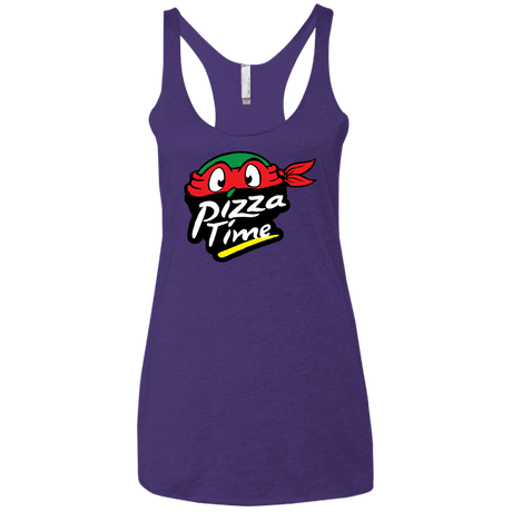 T-Shirts Purple Rush / X-Small Pizza Time Women's Triblend Racerback Tank