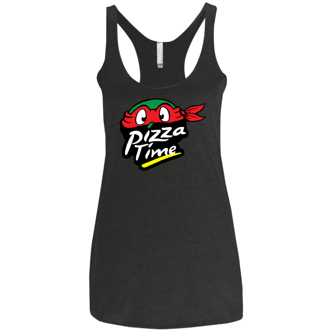 T-Shirts Vintage Black / X-Small Pizza Time Women's Triblend Racerback Tank
