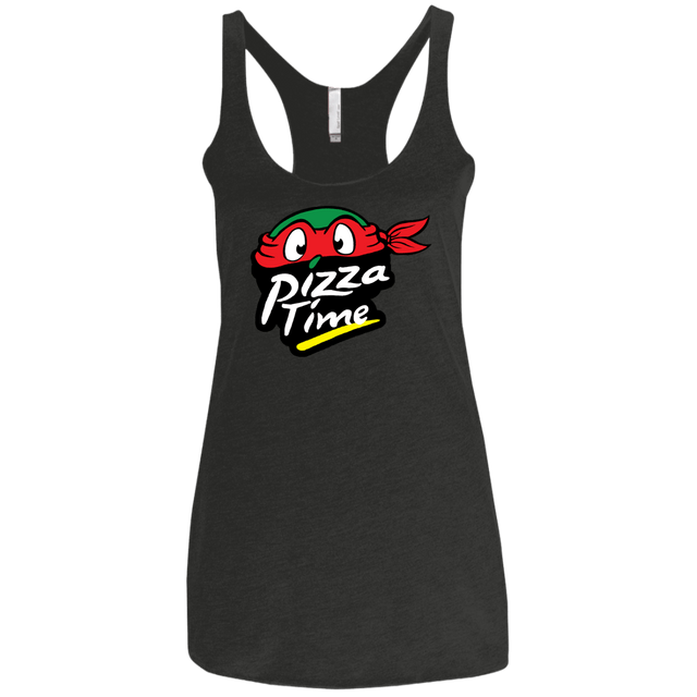 T-Shirts Vintage Black / X-Small Pizza Time Women's Triblend Racerback Tank