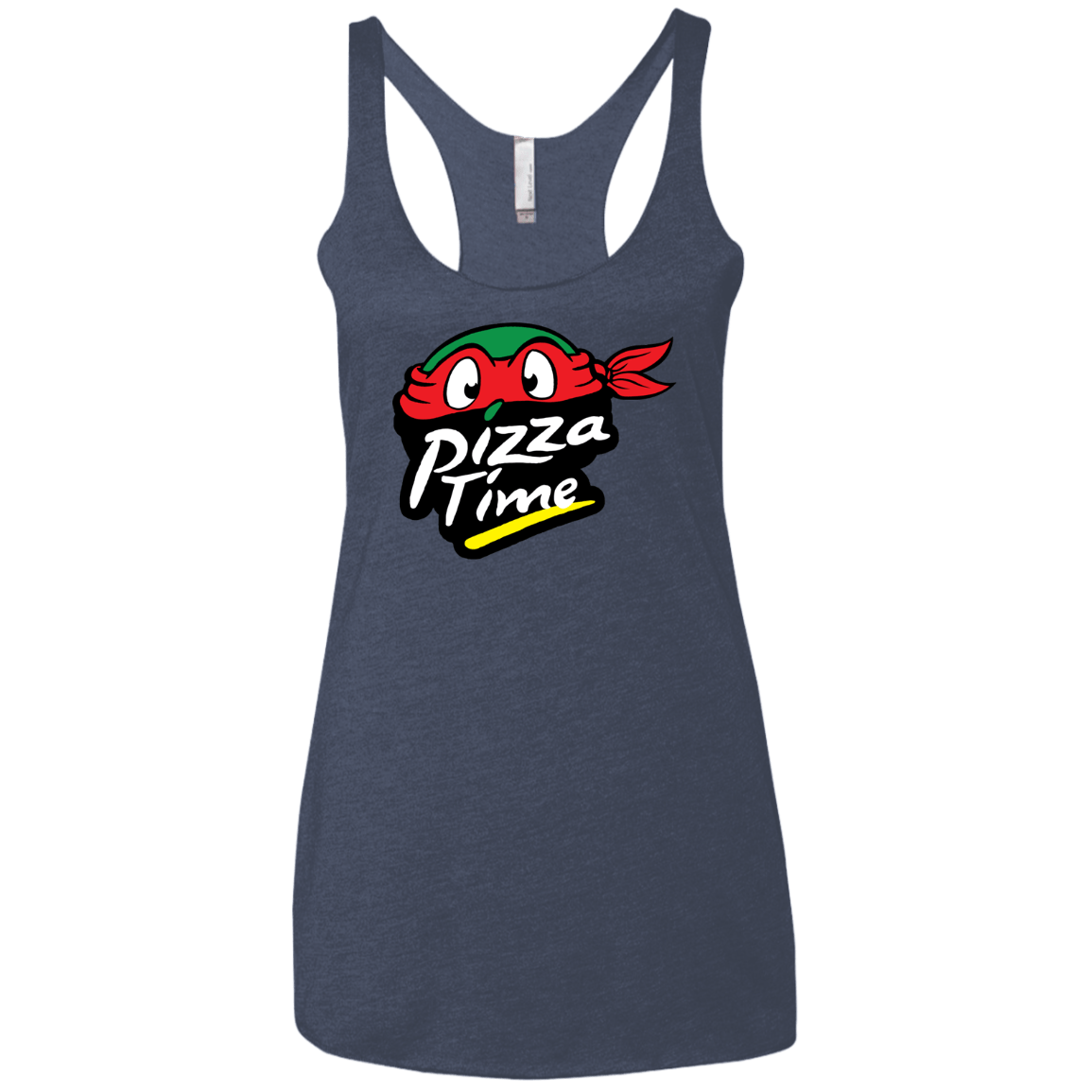 T-Shirts Vintage Navy / X-Small Pizza Time Women's Triblend Racerback Tank