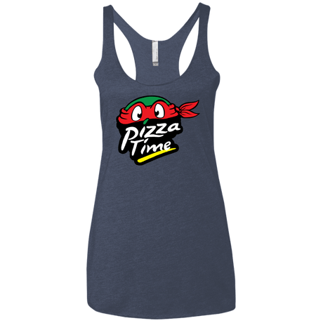 T-Shirts Vintage Navy / X-Small Pizza Time Women's Triblend Racerback Tank