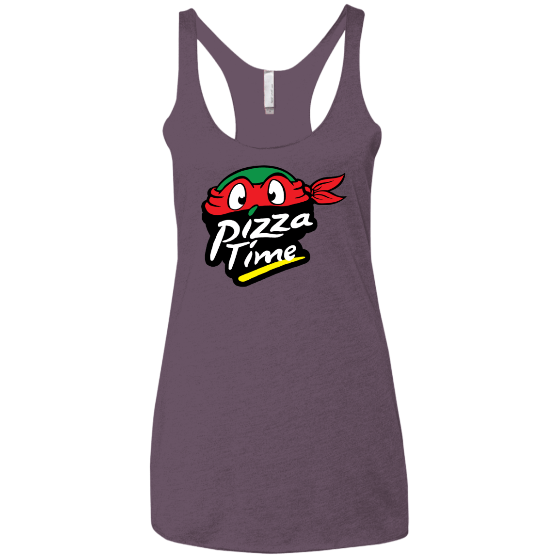 T-Shirts Vintage Purple / X-Small Pizza Time Women's Triblend Racerback Tank
