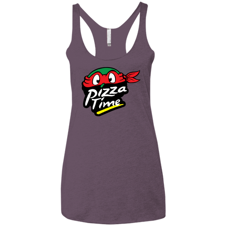 T-Shirts Vintage Purple / X-Small Pizza Time Women's Triblend Racerback Tank