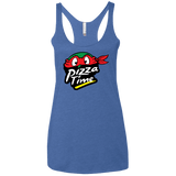 T-Shirts Vintage Royal / X-Small Pizza Time Women's Triblend Racerback Tank