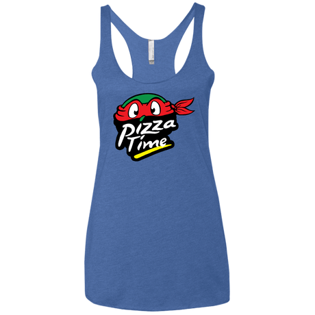 T-Shirts Vintage Royal / X-Small Pizza Time Women's Triblend Racerback Tank
