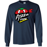 T-Shirts Navy / YS Pizza Time Youth Long Sleeve T-Shirt