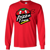 T-Shirts Red / YS Pizza Time Youth Long Sleeve T-Shirt