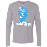 T-Shirts Heather Grey / Small Places Youll See Men's Premium Long Sleeve