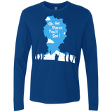 T-Shirts Royal / Small Places Youll See Men's Premium Long Sleeve