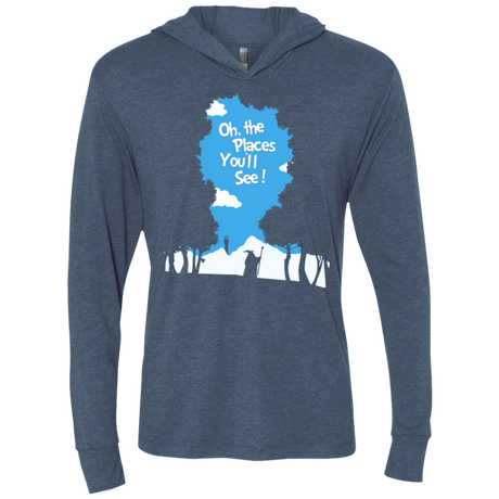 T-Shirts Indigo / X-Small Places Youll See Triblend Long Sleeve Hoodie Tee