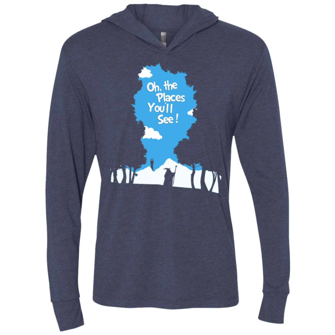 T-Shirts Vintage Navy / X-Small Places Youll See Triblend Long Sleeve Hoodie Tee