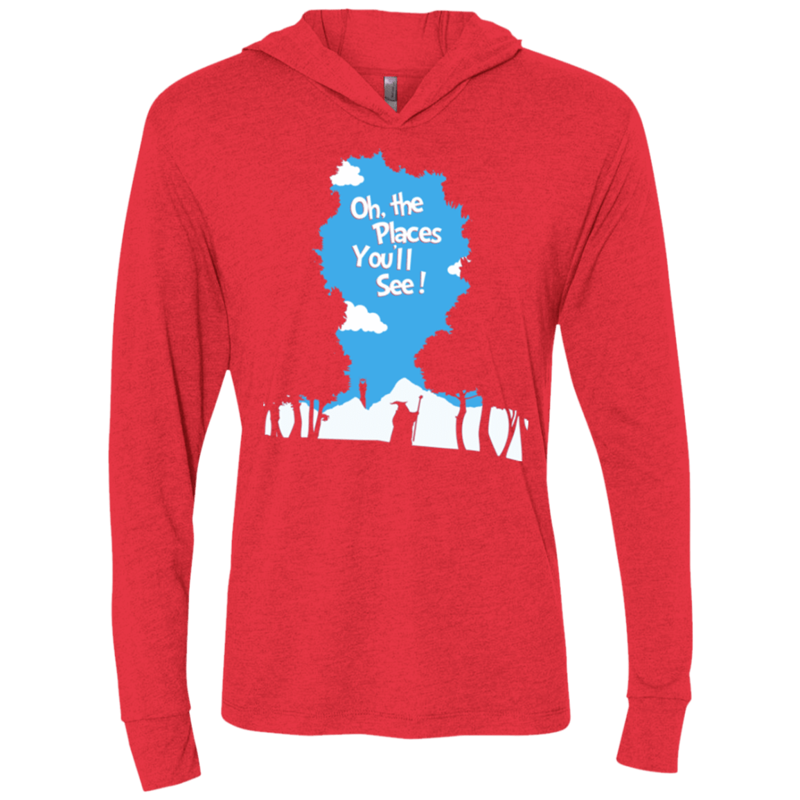 T-Shirts Vintage Red / X-Small Places Youll See Triblend Long Sleeve Hoodie Tee