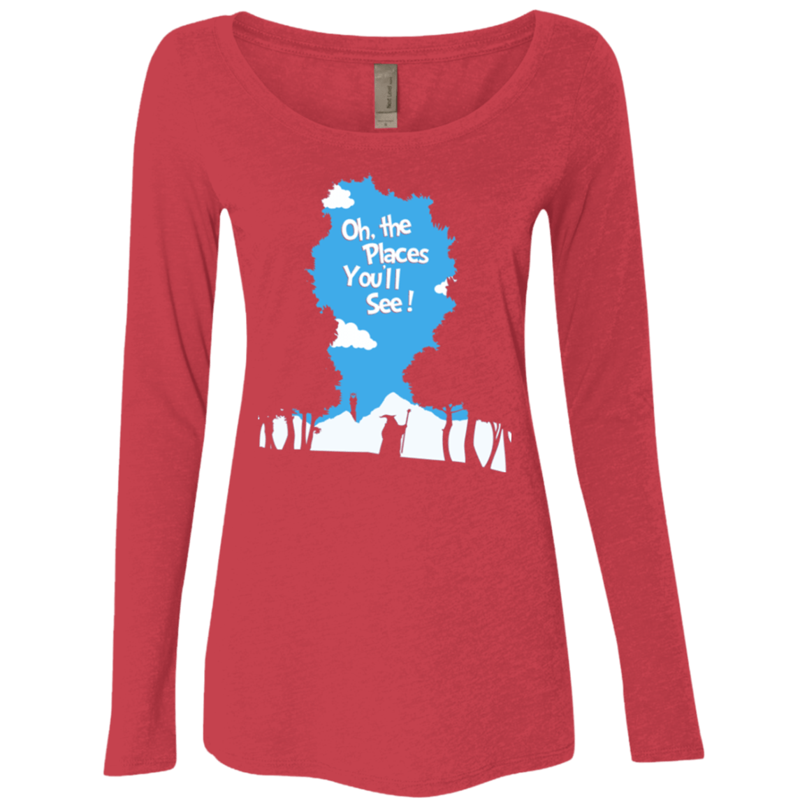 T-Shirts Vintage Red / Small Places Youll See Women's Triblend Long Sleeve Shirt