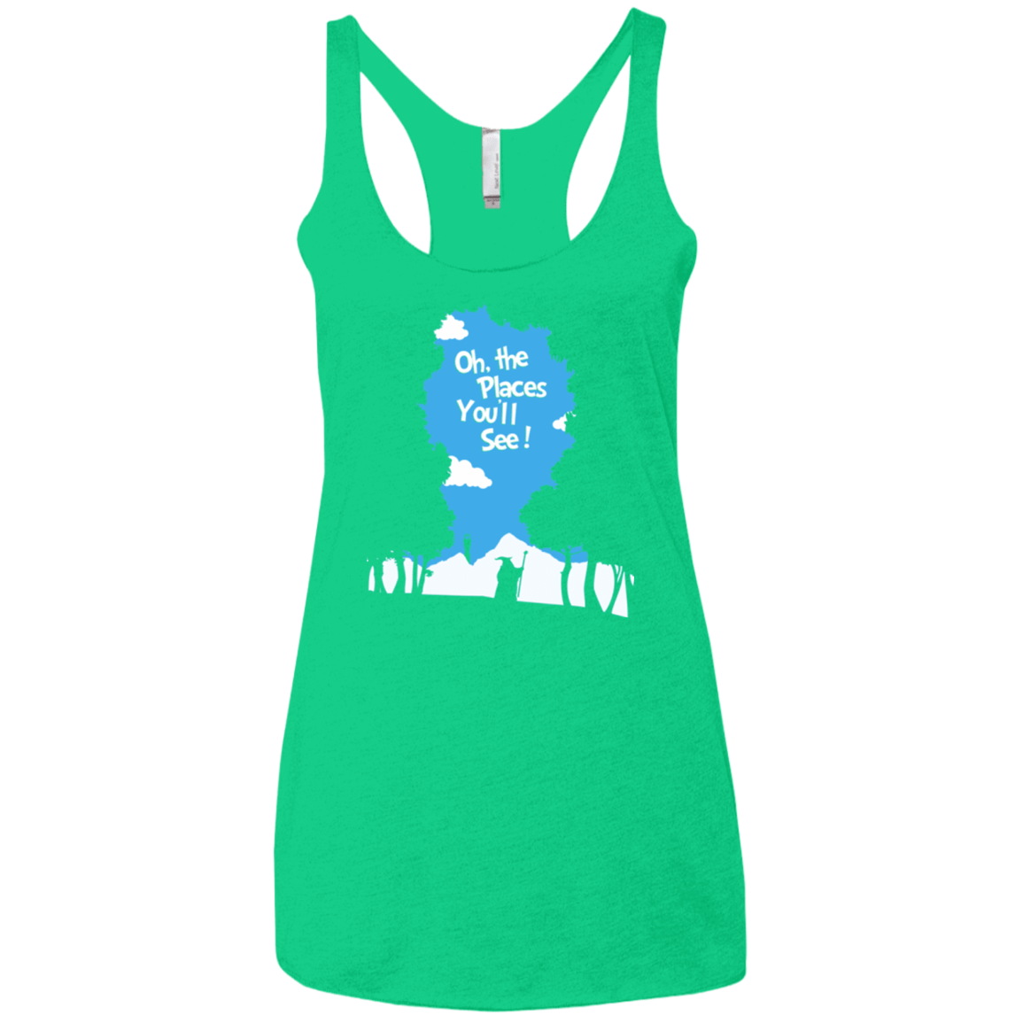 T-Shirts Envy / X-Small Places Youll See Women's Triblend Racerback Tank