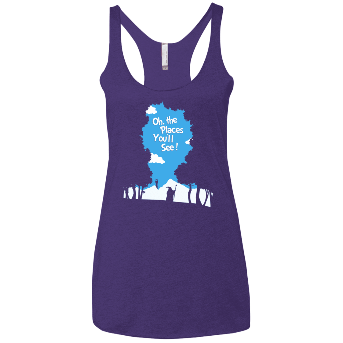 T-Shirts Purple / X-Small Places Youll See Women's Triblend Racerback Tank