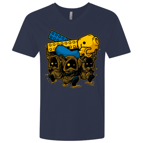 T-Shirts Midnight Navy / X-Small PLASTIC DEBRIS Men's Premium V-Neck