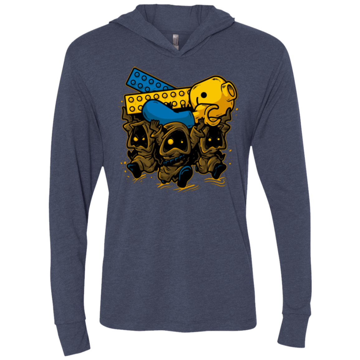 T-Shirts Vintage Navy / X-Small PLASTIC DEBRIS Triblend Long Sleeve Hoodie Tee