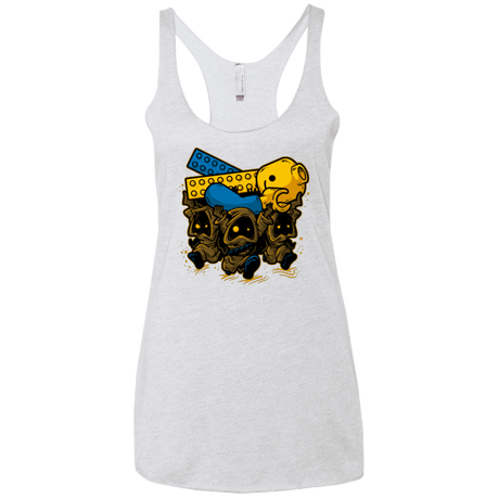 T-Shirts Heather White / X-Small PLASTIC DEBRIS Women's Triblend Racerback Tank