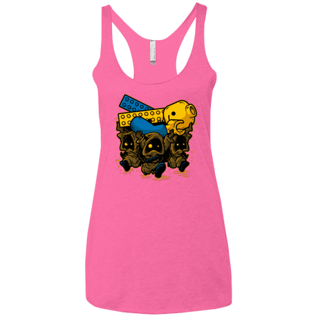 T-Shirts Vintage Pink / X-Small PLASTIC DEBRIS Women's Triblend Racerback Tank