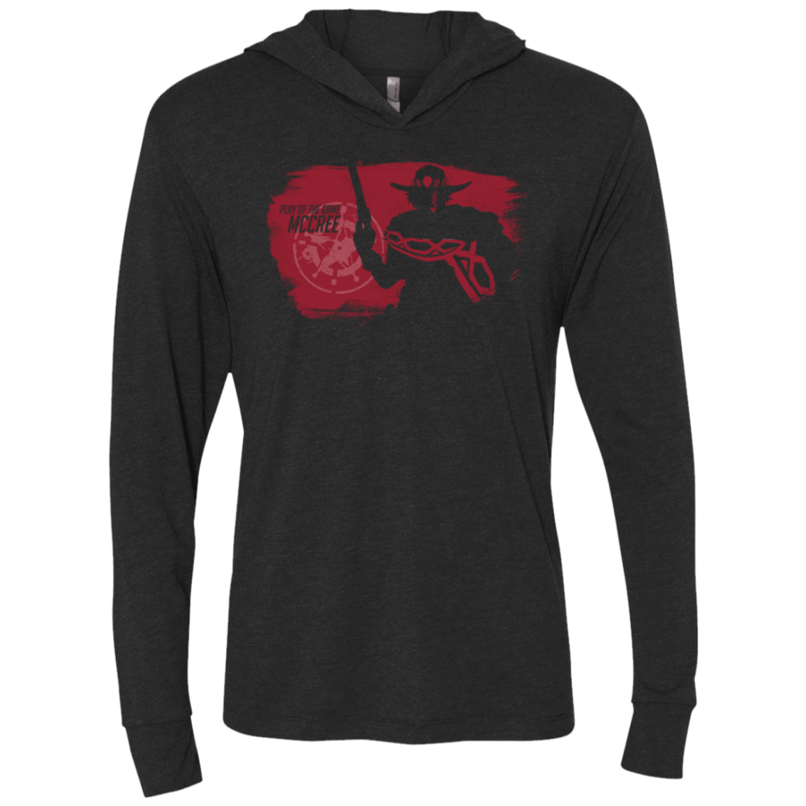 T-Shirts Vintage Black / X-Small Play of the Game McCree Triblend Long Sleeve Hoodie Tee