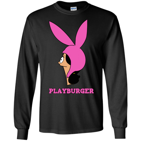 T-Shirts Black / S Playburger Men's Long Sleeve T-Shirt