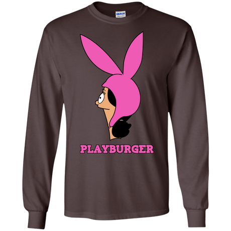 T-Shirts Dark Chocolate / S Playburger Men's Long Sleeve T-Shirt
