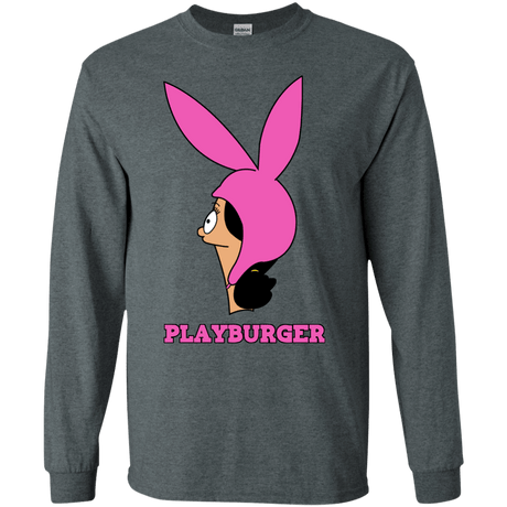 T-Shirts Dark Heather / S Playburger Men's Long Sleeve T-Shirt