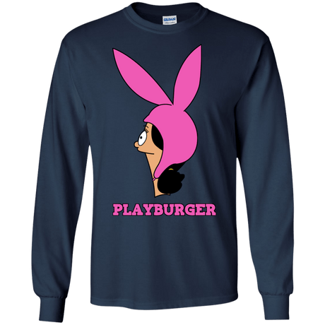 T-Shirts Navy / S Playburger Men's Long Sleeve T-Shirt
