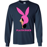 T-Shirts Navy / S Playburger Men's Long Sleeve T-Shirt
