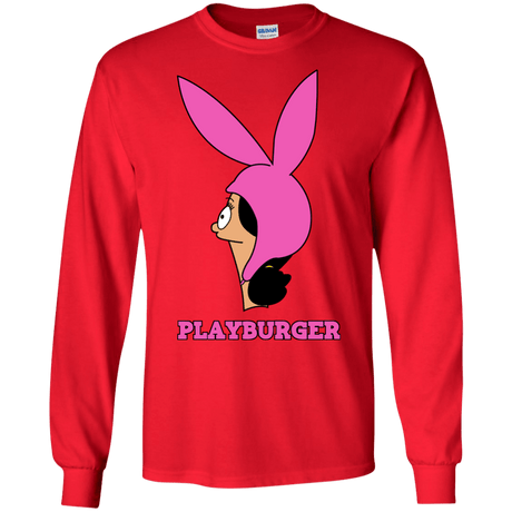 T-Shirts Red / S Playburger Men's Long Sleeve T-Shirt