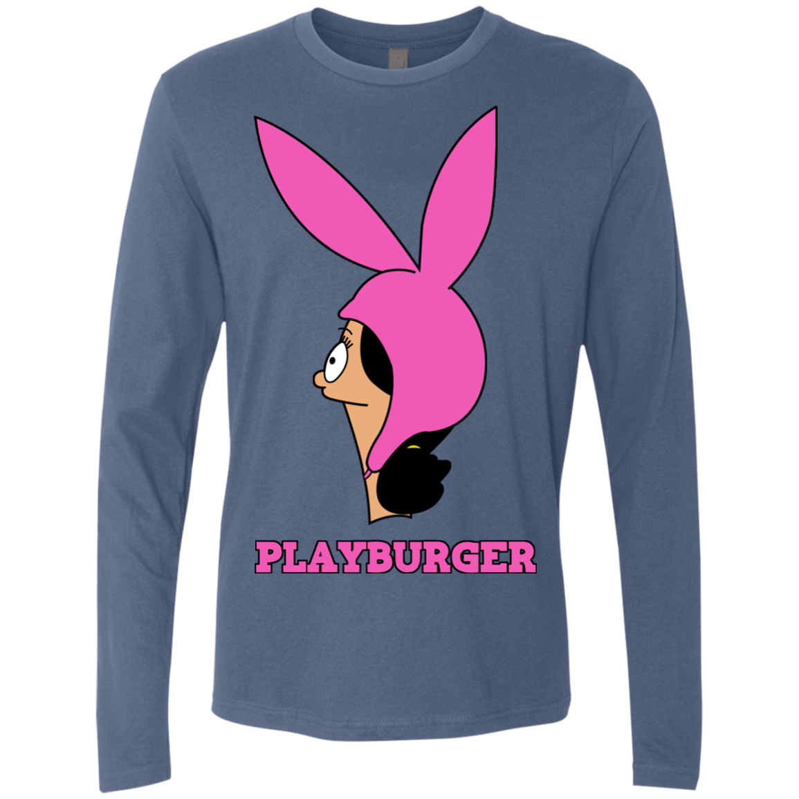 T-Shirts Indigo / S Playburger Men's Premium Long Sleeve