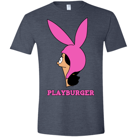 T-Shirts Heather Navy / S Playburger Men's Semi-Fitted Softstyle