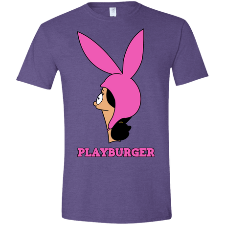 T-Shirts Heather Purple / S Playburger Men's Semi-Fitted Softstyle