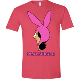 T-Shirts Heather Red / S Playburger Men's Semi-Fitted Softstyle