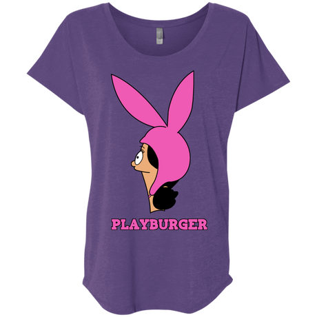 T-Shirts Purple Rush / X-Small Playburger Triblend Dolman Sleeve