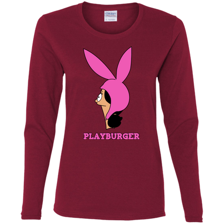T-Shirts Cardinal / S Playburger Women's Long Sleeve T-Shirt
