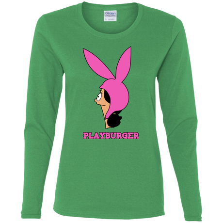 T-Shirts Irish Green / S Playburger Women's Long Sleeve T-Shirt