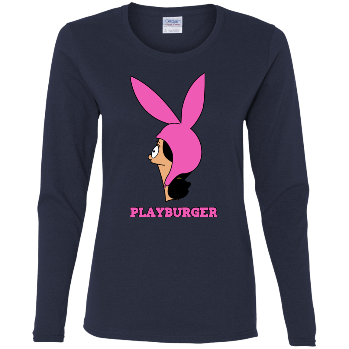 T-Shirts Navy / S Playburger Women's Long Sleeve T-Shirt