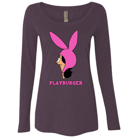T-Shirts Vintage Purple / S Playburger Women's Triblend Long Sleeve Shirt